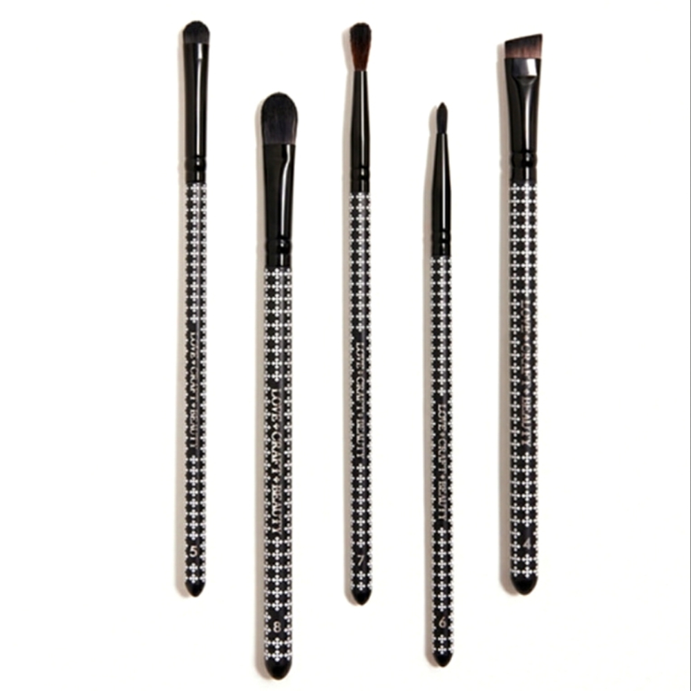 SALE! LOVE+CRAFT+BEAUTY 5 PIECE MAKEUP BRUSH SET.